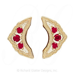 GS047-2 R - 14 Karat Gold Ruby Slide 